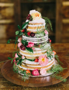 Four Tier Cream Filling Casual Floral Cake
